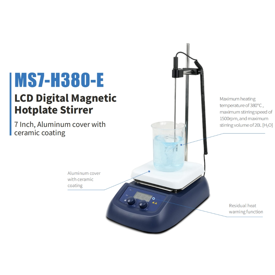 Lab Magnetic Stirrer Hot Plate - MS7-H380-E Agitatore magnetico con piastra riscaldante